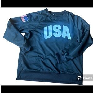 Black usa long sleeve black sweatshirt